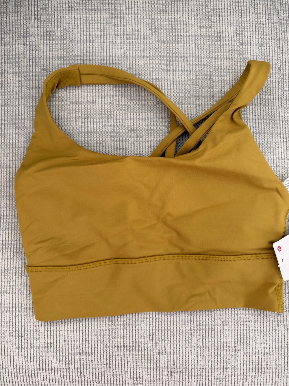 lululemon athletica Mustard Yellow Strappy Sports Bra
